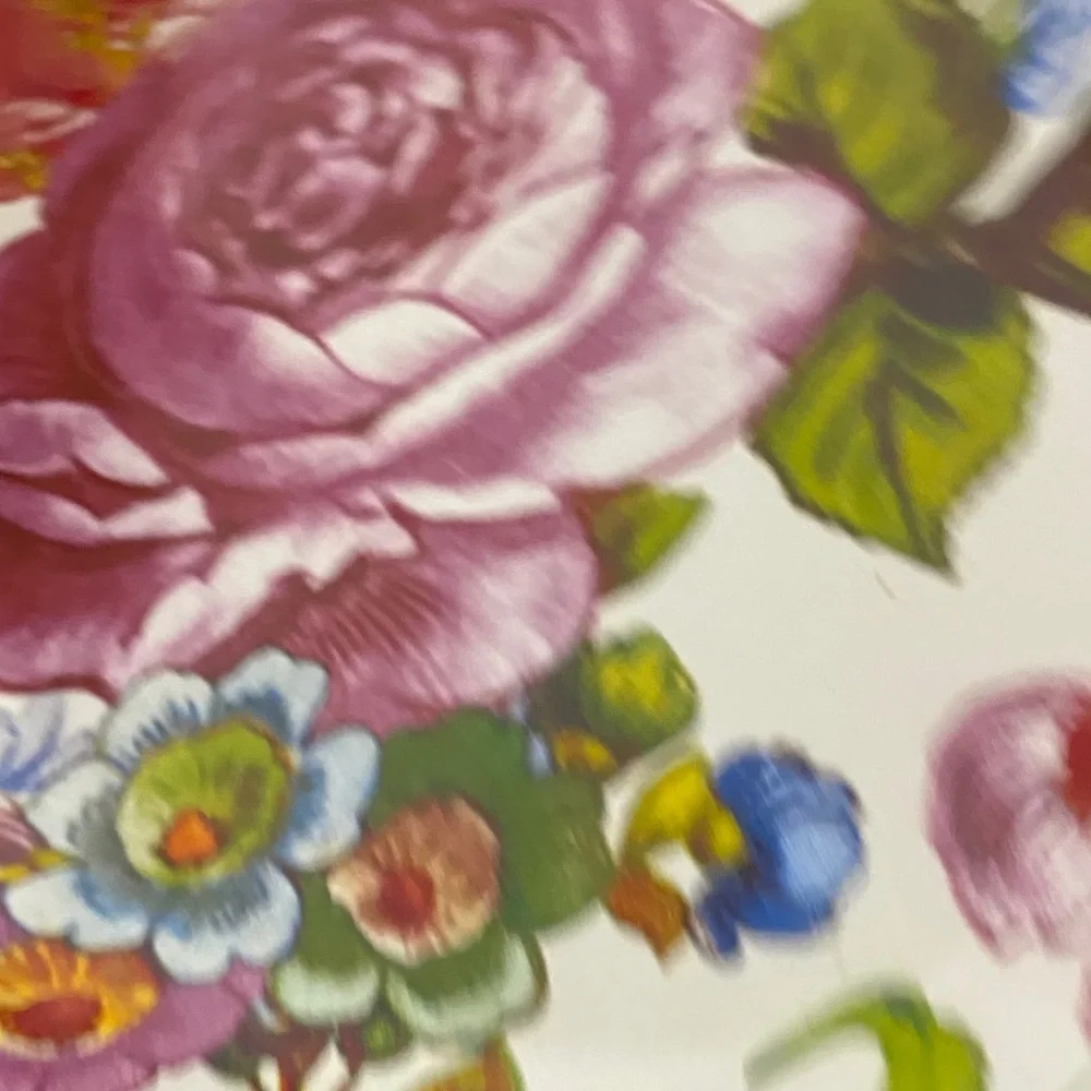 MacKenzie-Childs Retired Floral Oval Platter - Pink and Green - Picture 5 of 5